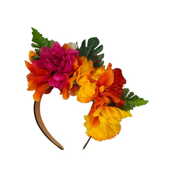 Flowers Multi-Color Headband - Model C - NEW - Picture 1 of 1